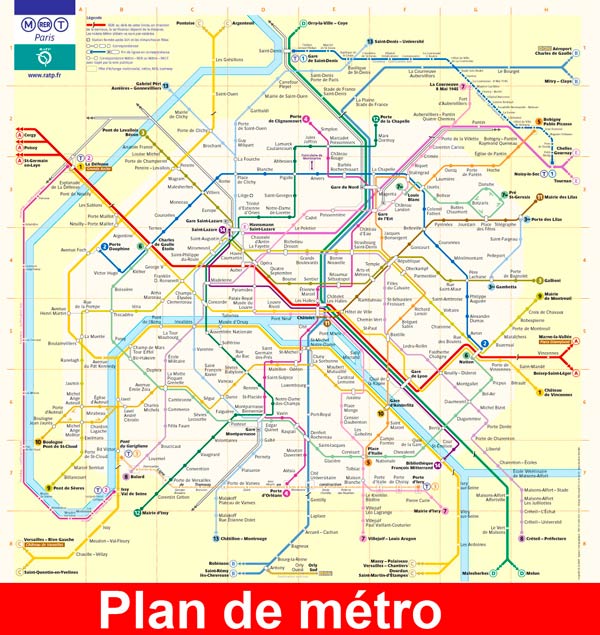 карта Метро Парижа